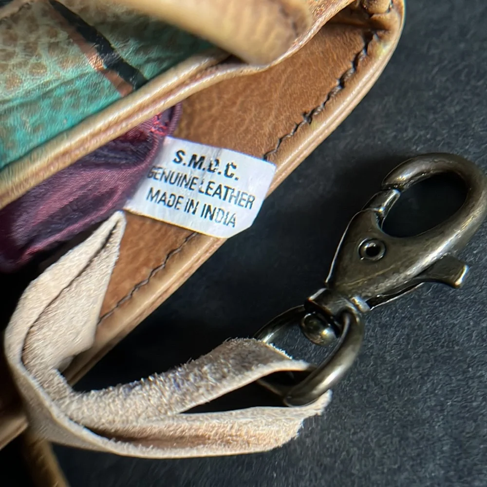 Anuschka Hand Painted Leather Boho Crossbody Bag - Picture 10 of 16